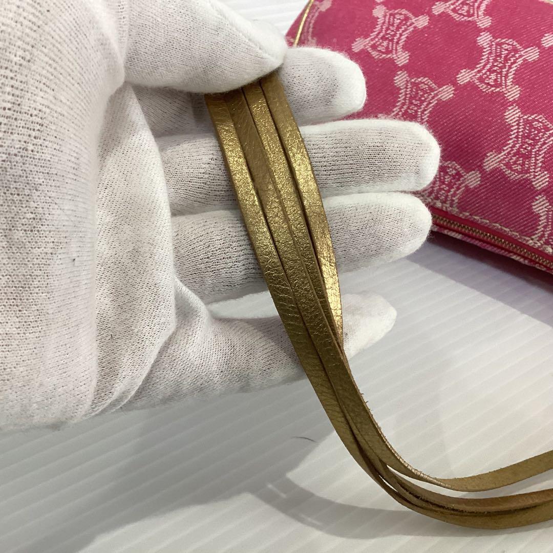 美品希少] CELINE セリーヌ マカダム デニム アクセサリーポーチ