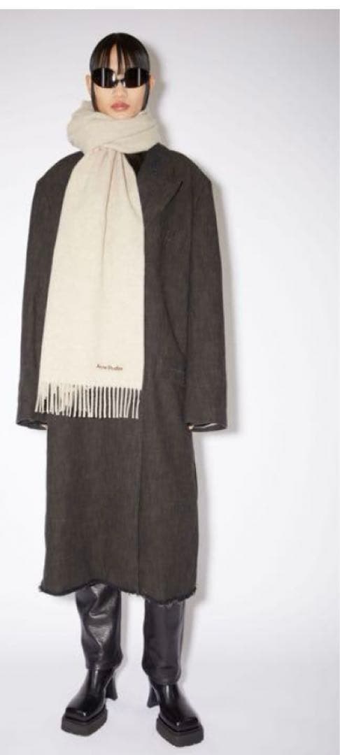 acne studious アクネストゥディオズ マフラー オートミール - メルカリ