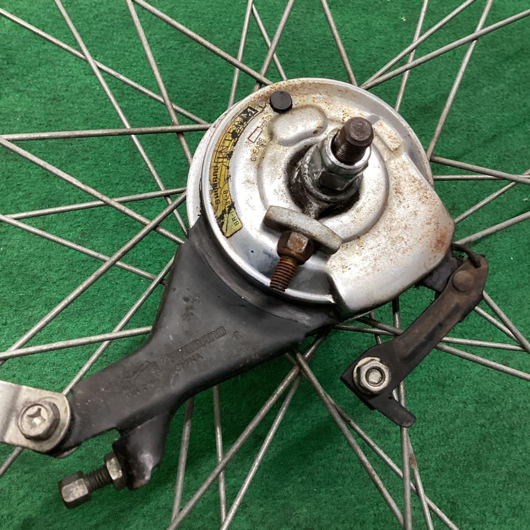 ステンレスリム　後輪　26x1-3/8 タイヤ付　内装3段　２６インチ　リア