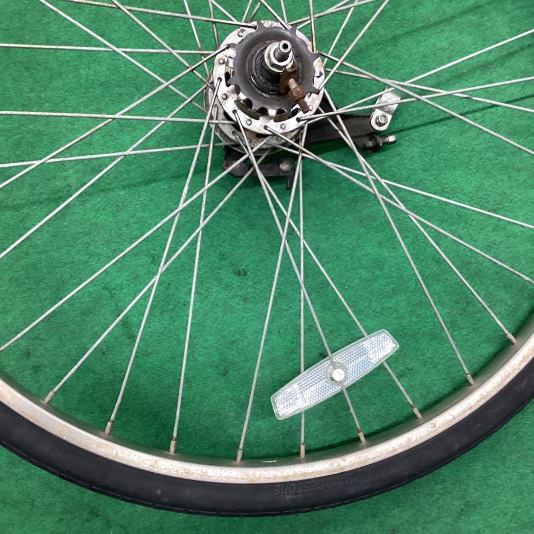 ステンレスリム　後輪　26x1-3/8 タイヤ付　内装3段　２６インチ　リア