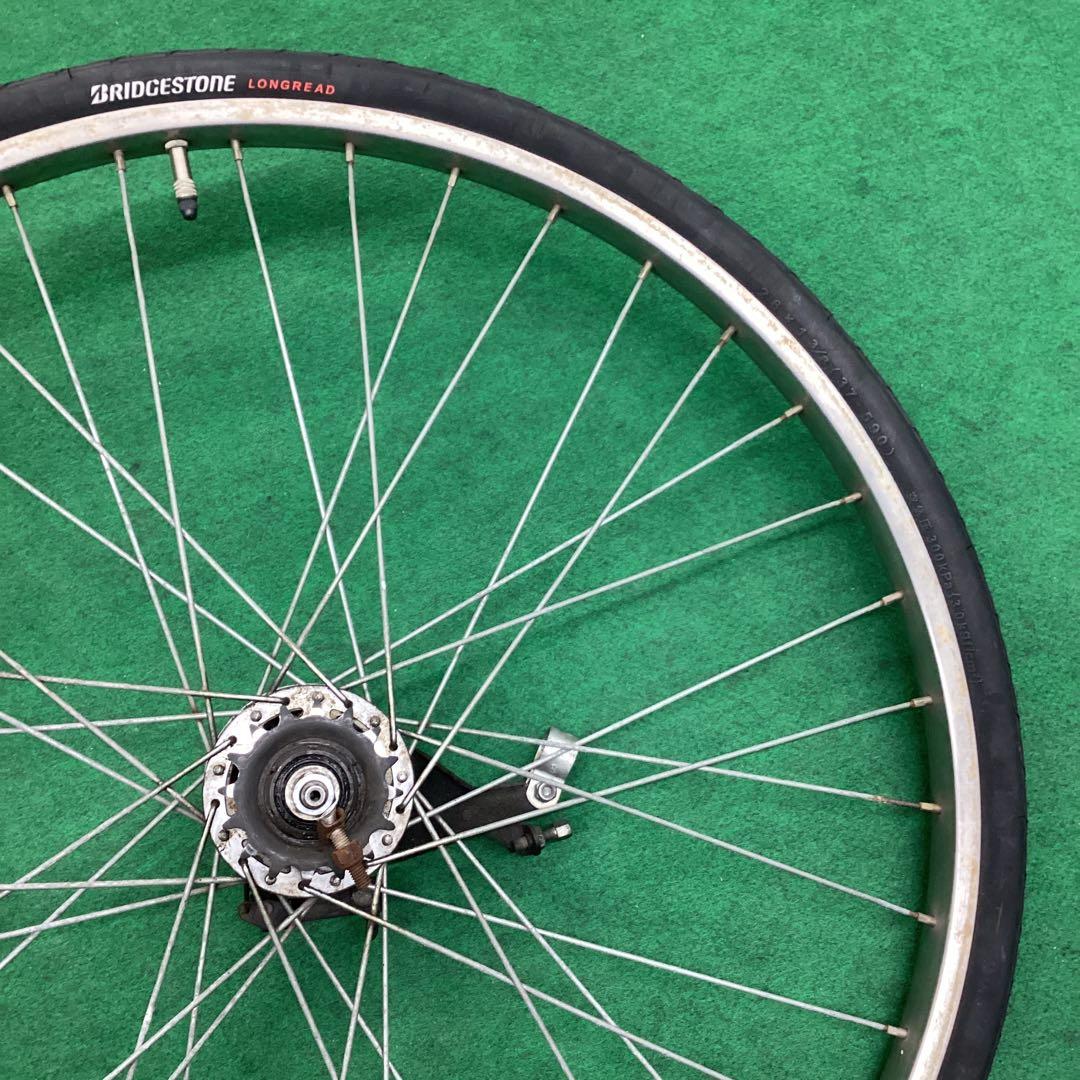 ステンレスリム　後輪　26x1-3/8 タイヤ付　内装3段　２６インチ　リア