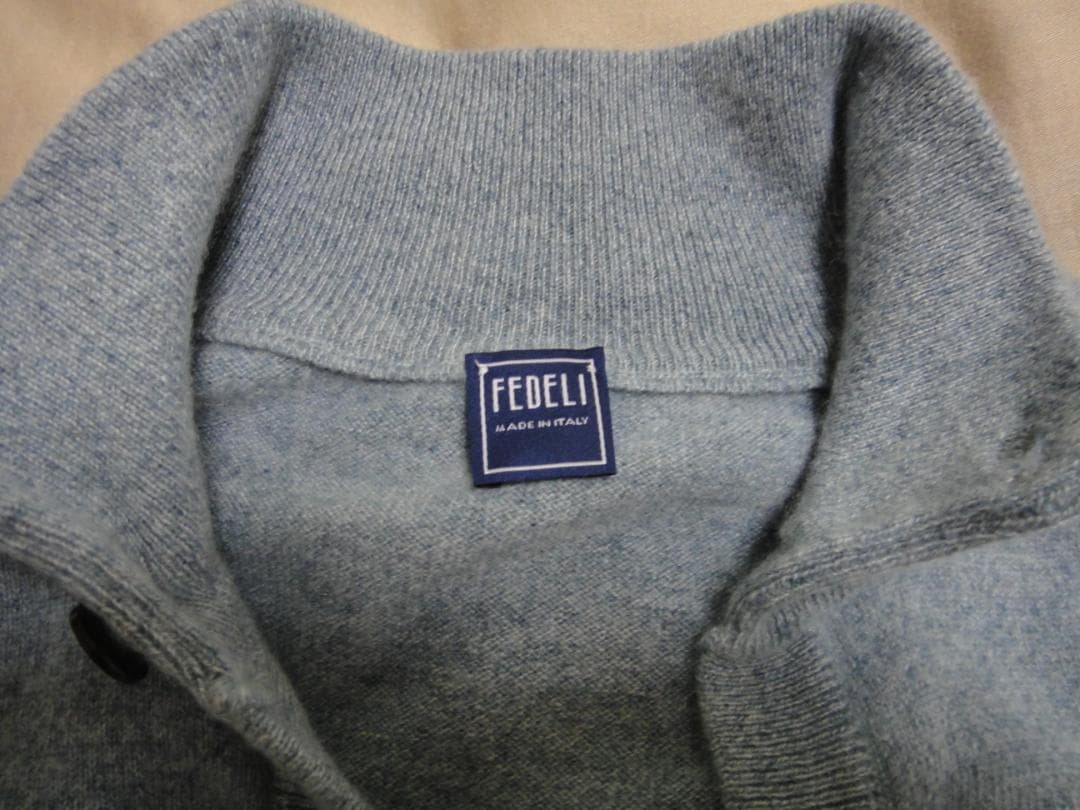 KIKI様専用 FEDELI フェデーリ カシミヤ100% カーディガン ブルー