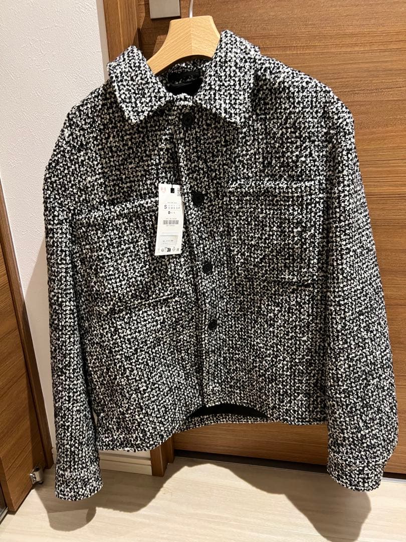 タグ付きZARA テクスチャーシャツジャケット　Sサイズ ZARA ザラ ソフトテクスチャー素材シャツジャケット Sサイズ 完売品