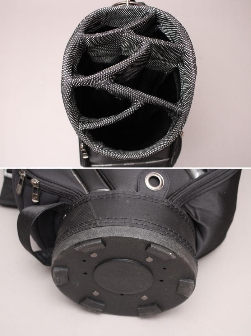 【美品】ハイブリッド キャディバッグ《8.5型》カート 6分割 軽量 ブラック