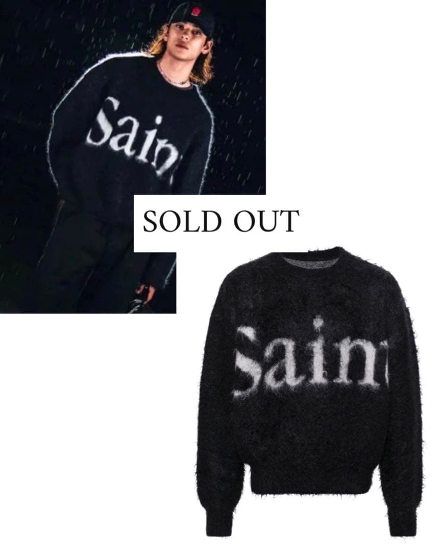 SAINT MXXXXXX セントマイケル ロゴインターシャニット - メルカリ