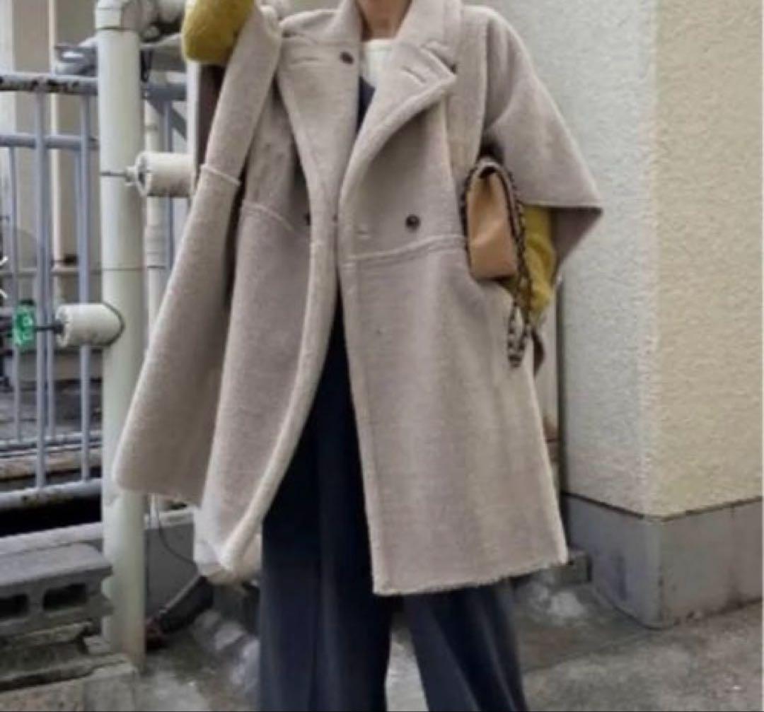 [お値下げ] AMERI アメリ リバーシブル ボア ポンチョ ケープコート アメリヴィンテージ REVERSIBLE BOA PONCHO COAT Ameri（アメリ）の