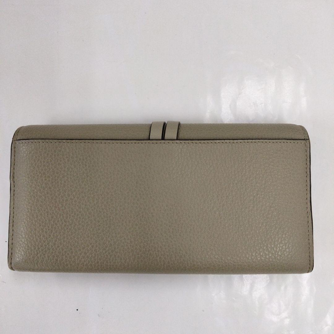 KM056 クロエ 美品 アルファベット フラップ長財布 ゴールド金具 箱