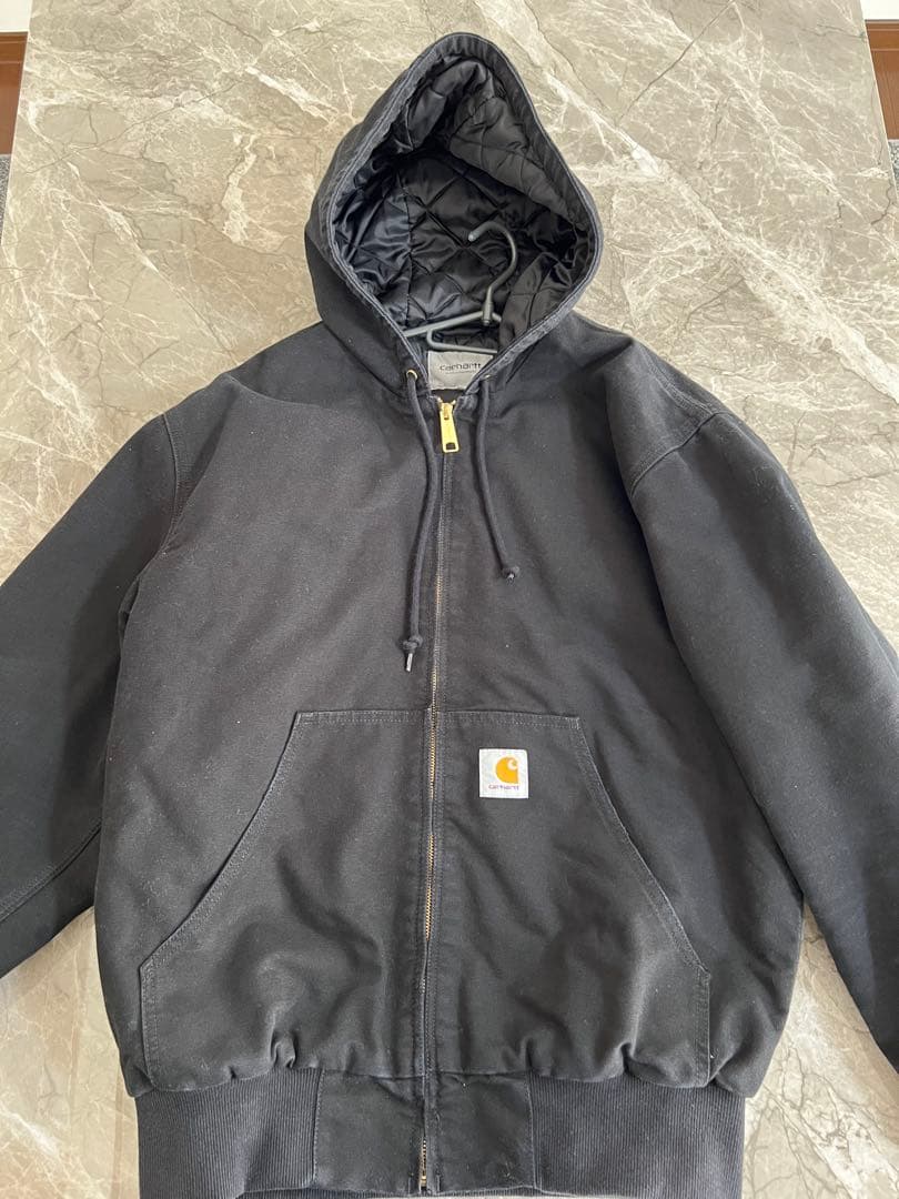 Carhartt アクティブジャケット ブラック M CARHARTT (ｶｰﾊｰﾄ) - ACTIVE JACKET (ｱｸﾃｨﾌﾞｼﾞｬｹｯﾄ) Black rigid