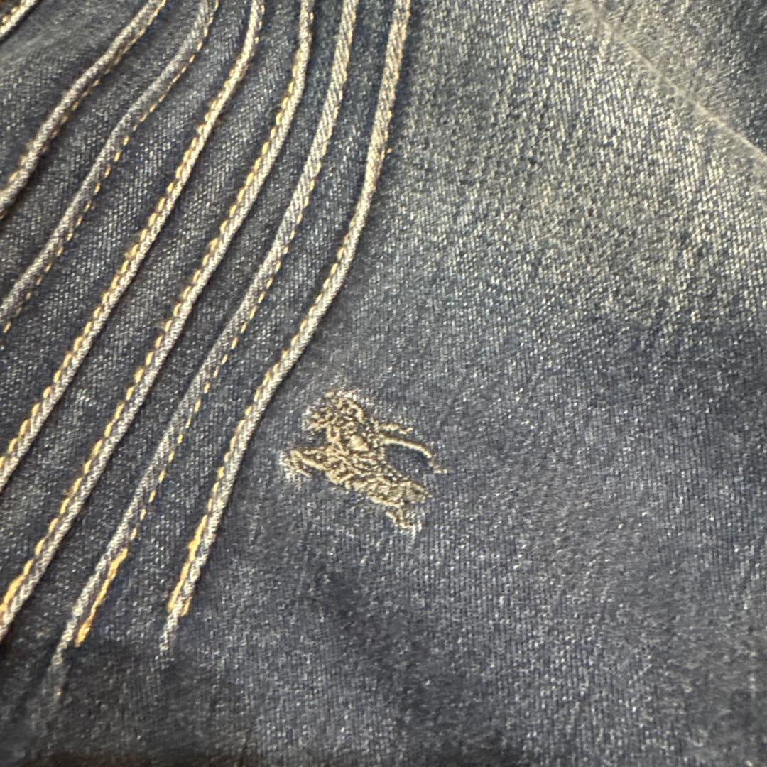 バーバリーブルーレーベル デニムシャツワンピース 金ボタン 36