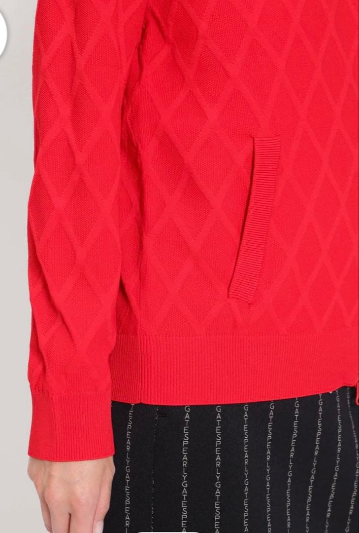 値下げ 新品タグ付き パーリーゲイツ ジャガード フルジップニット