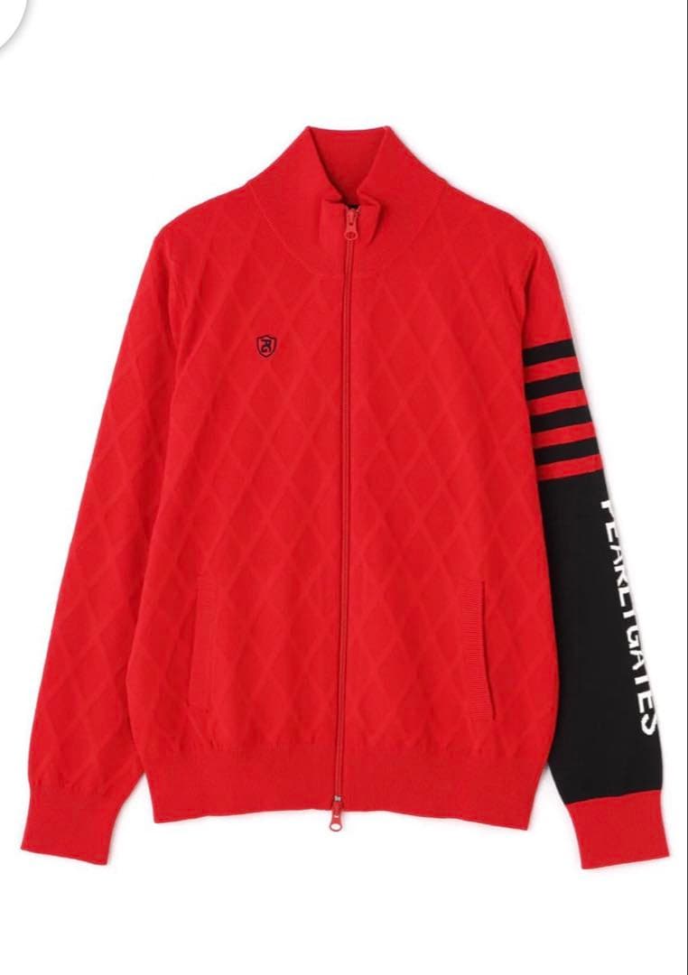 値下げ 新品タグ付き パーリーゲイツ ジャガード フルジップニット