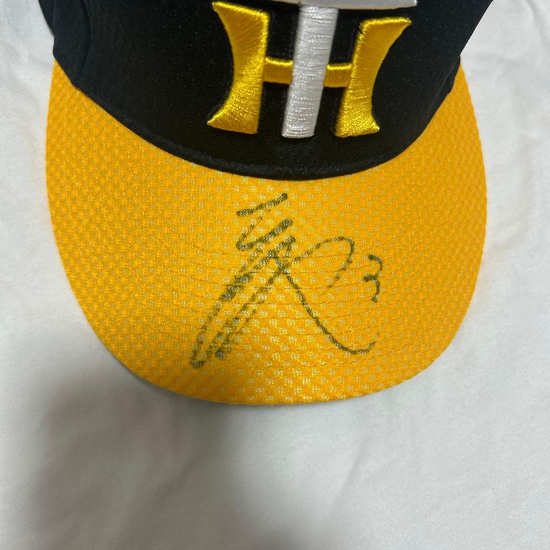 HANSIN Tigers 大山悠輔 直筆キャップ サイン入り スポーツ 野球 応援