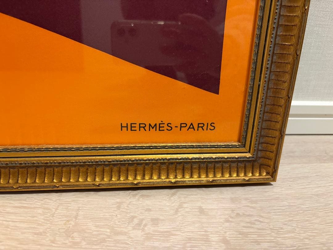 額装済】エルメス 馬と幾何学模様 スカーフ - メルカリ
