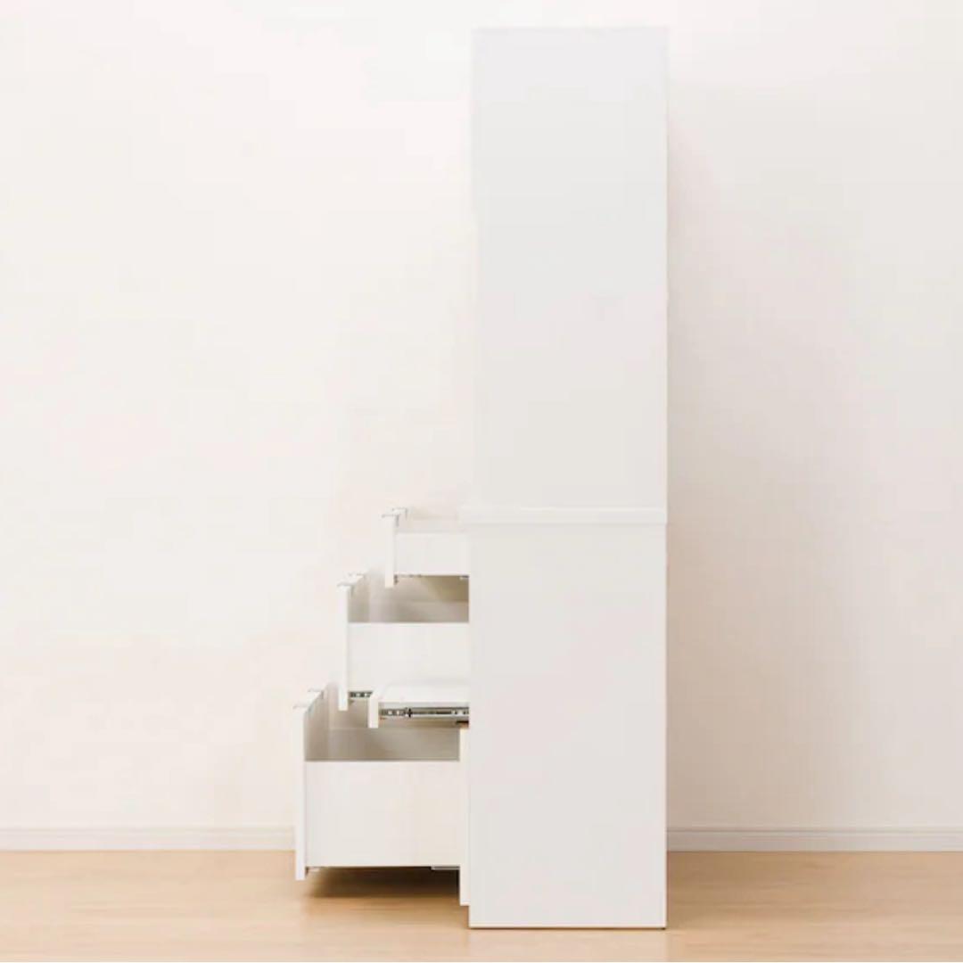 ニトリ キッチンボード 収納家具 ホワイト 幅120cm 高181cm NITORI
