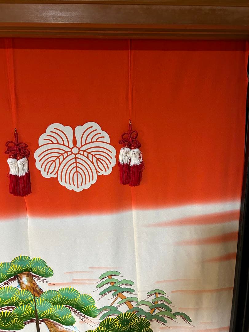 B*o様 11/30限定価格 1引き 高級 のれん 花嫁のれん 庭 山 松の通販は