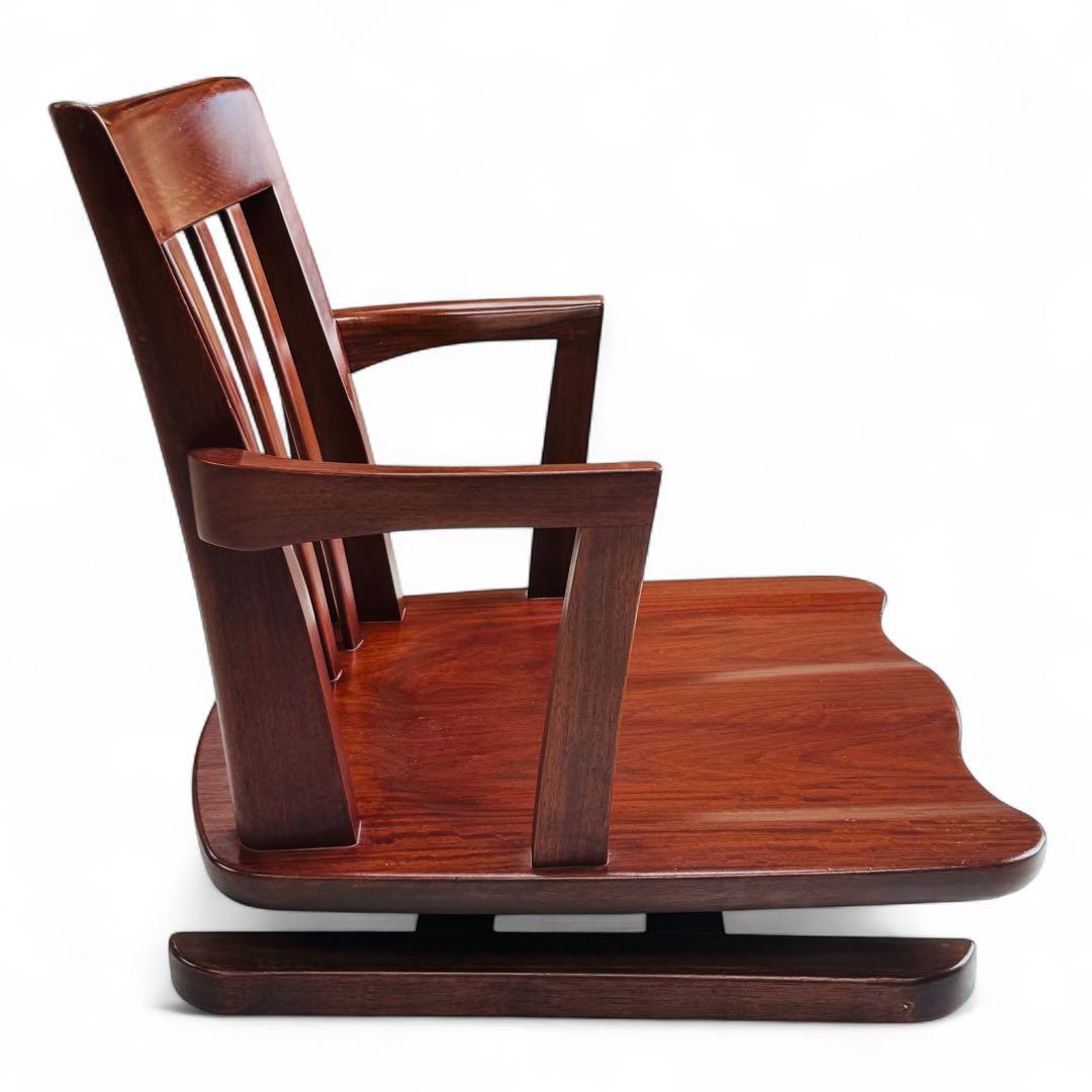 良品】 大塚家具 ローチェア 回転式 座椅子 和風 モダン 天然木 1