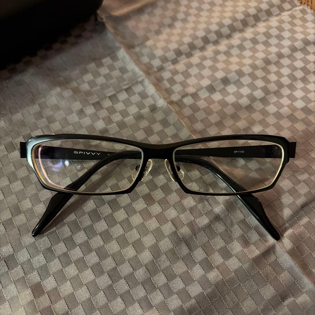 スピビー　SPIVVY メガネ　ピュアチタニアム　ブラック SPIVVY スピビー メガネ 金子眼鏡 スクエア : ブランドショップ ビー