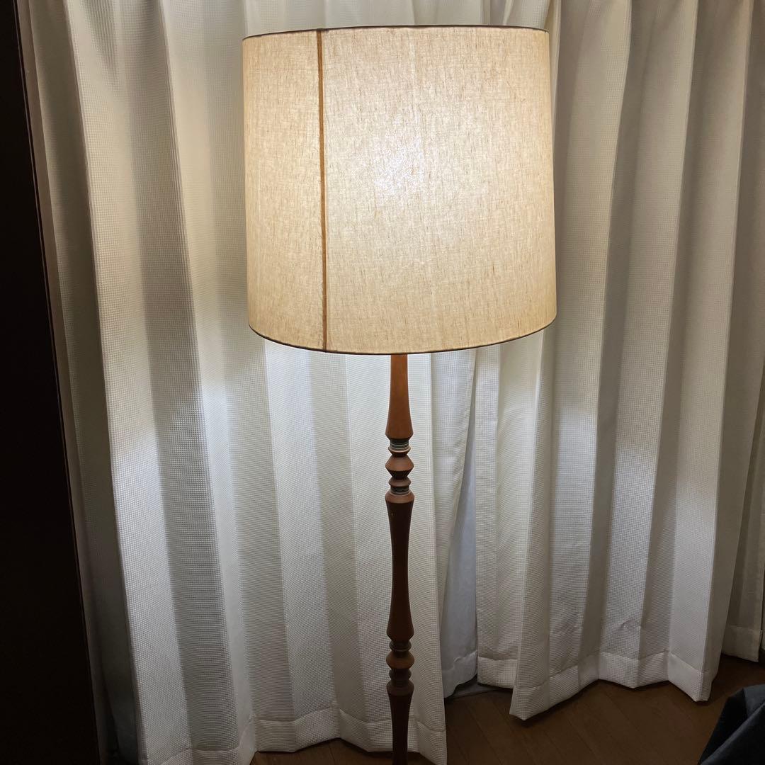 昭和レトロ スタンドライト 布シェードランプ フロアライト フロアスタンド 昭和レトロ 東芝 スタンドライト シェードランプ フロアライト フロア