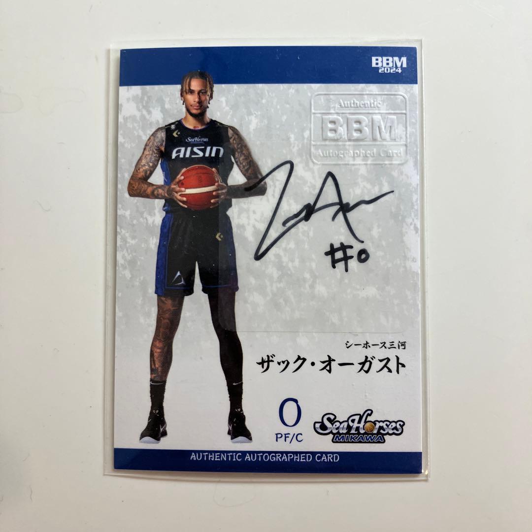 BBMカード Bリーグ 直筆サイン ザック・オーガスト シーホース三河