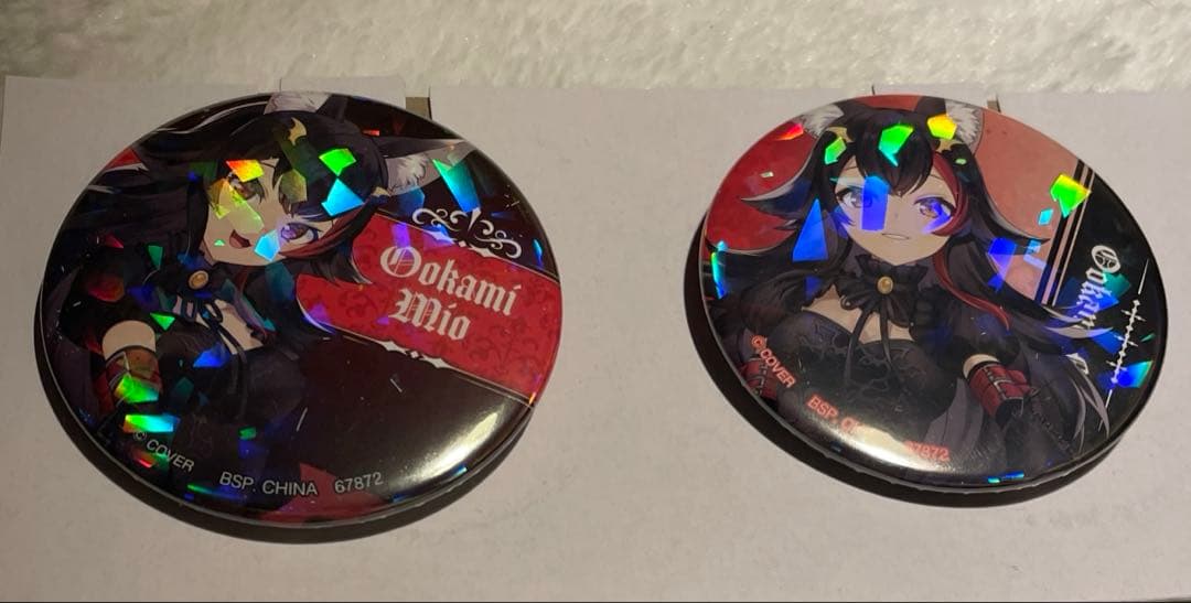 ホロライブ 一番くじVillain Style 大神ミオ ホログラム 缶バッジ