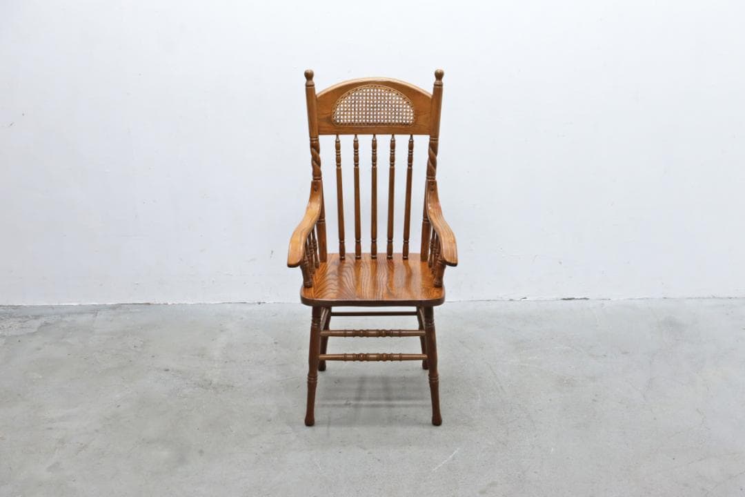 在庫2脚 シンリー オーク ダイニング アーム チェア IDC大塚家具 楢