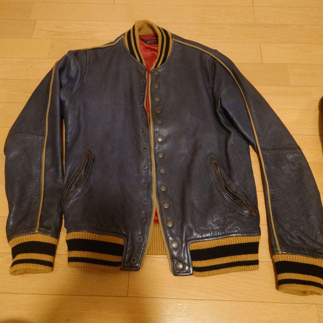 glambスタジャン サイズ1羊革 GB0419/JKT04 グラム GLAMB スタジャン スタジアム ジャケット ビッグカラー