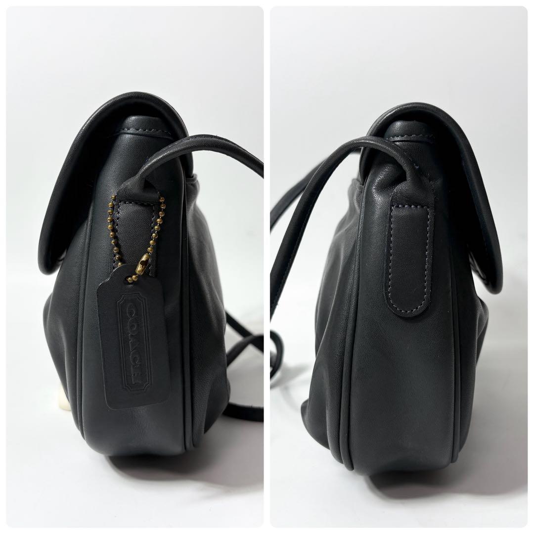 オールドコーチ ネイビー ショルダーバッグ vintage coach - メルカリ