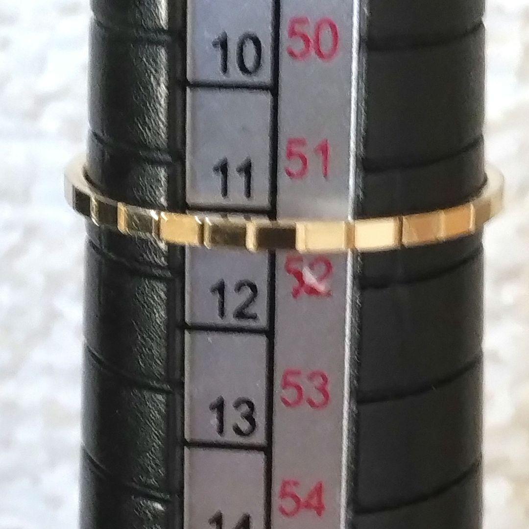 ジュピター K10 リング 11号 カット 地金 タイル スクエア クール 美品