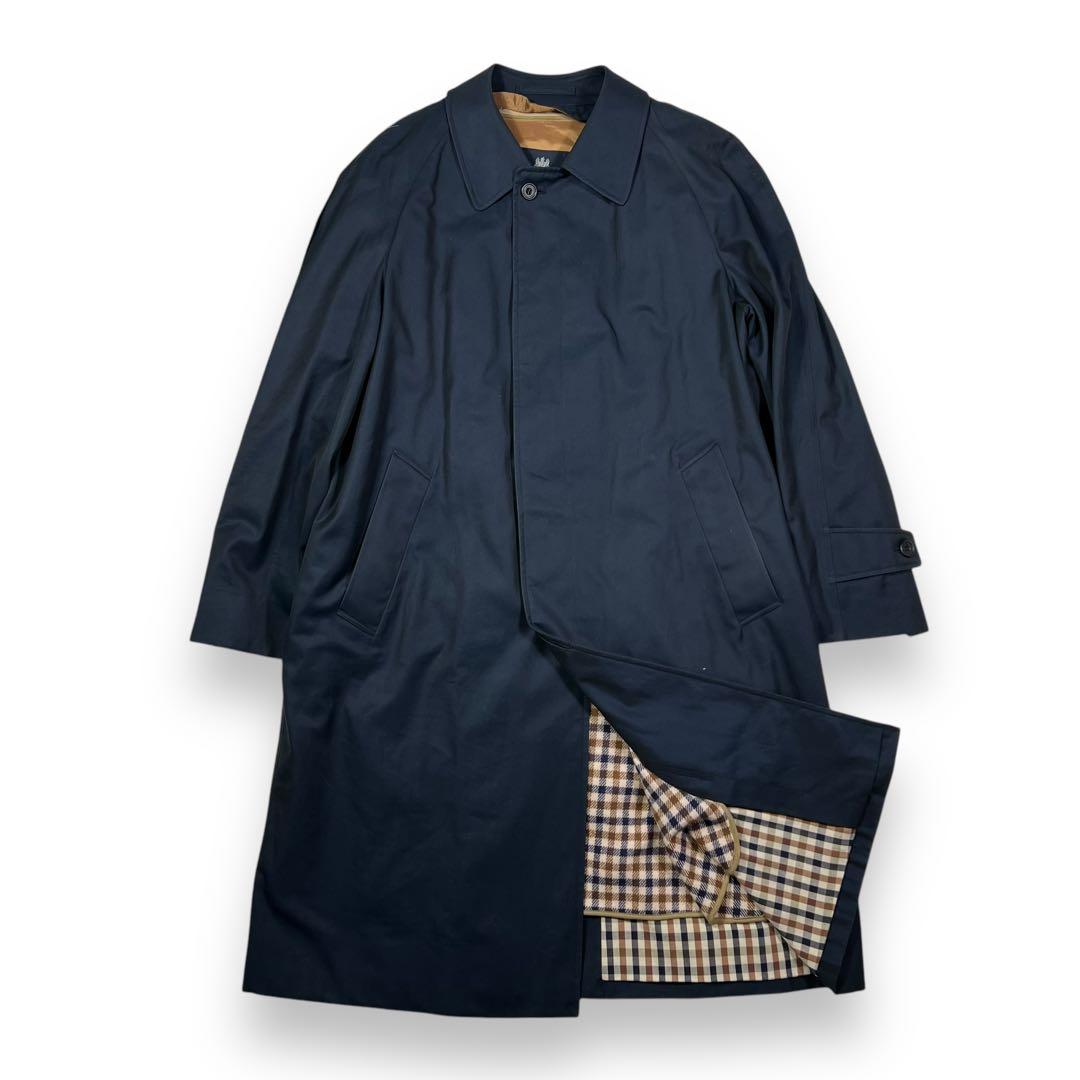 極美品 アクアスキュータム ステンカラーコートNew Aqua5 ライナー付き