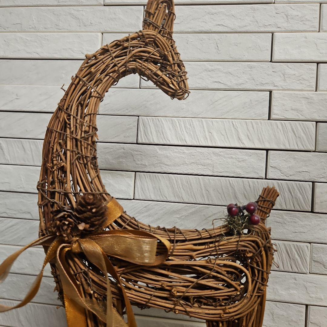 クリスマス飾りセット サンタクロース&トナカイ親子・2WAYリース