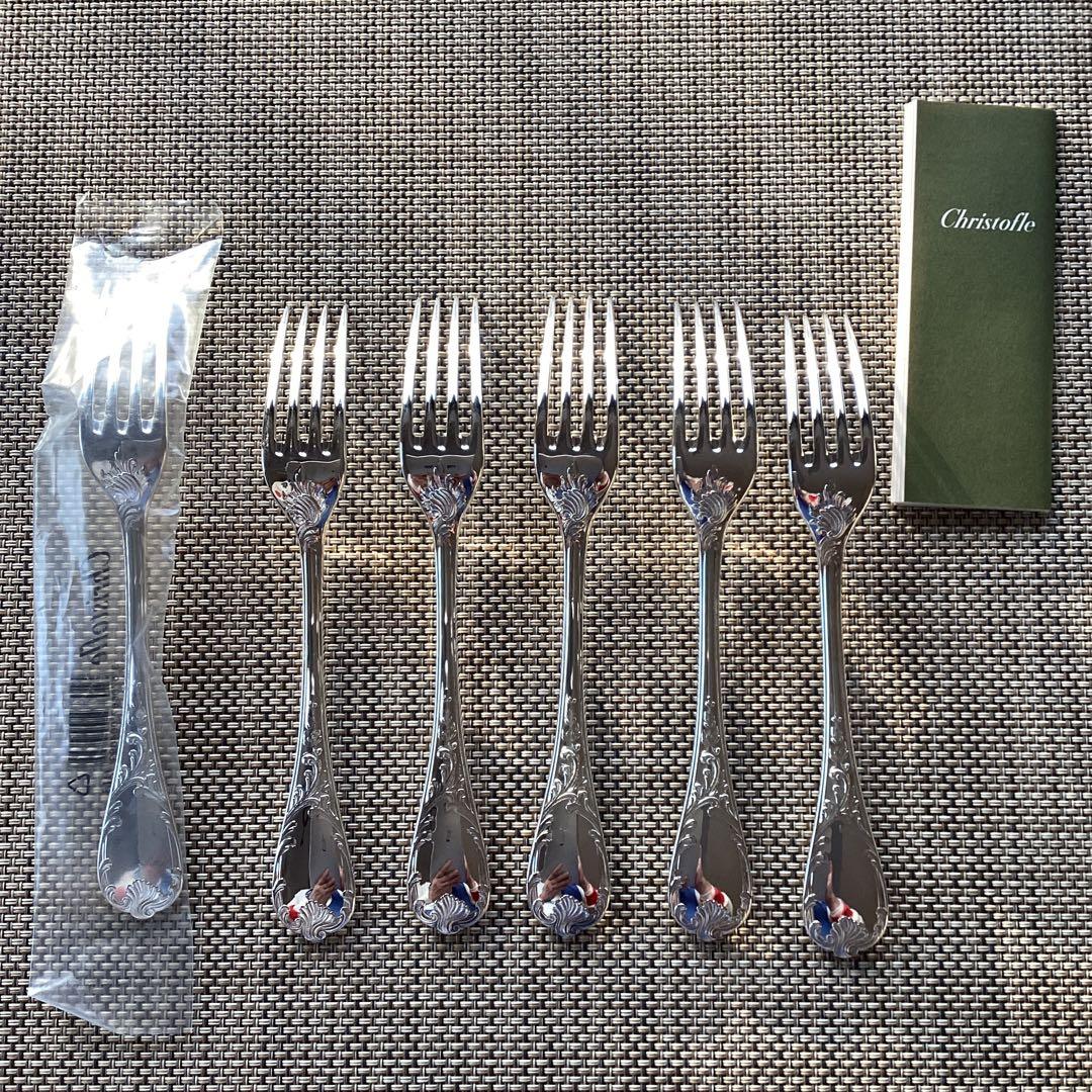 《CHRISTOFLE MARLY》アフタヌーンティー用シルバーナイフ＆フォーク