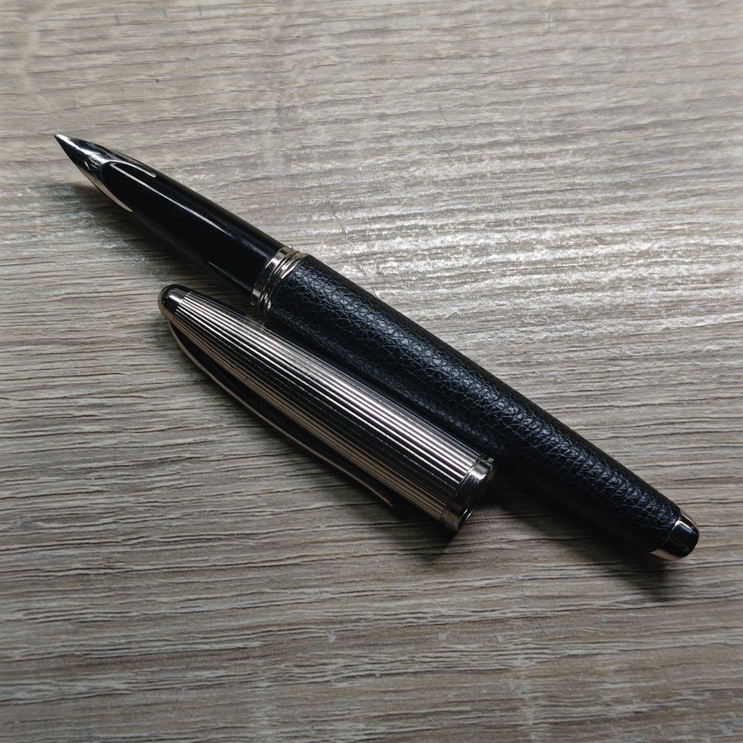 限定品】ウォーターマン デラックスカレン ブラックレザーST 細字