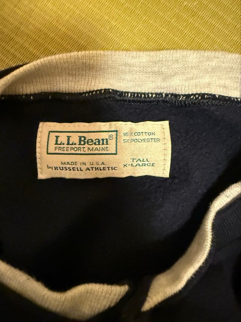 90s L.L.Bean×Russell ヘンリーネック スウェット XLアメ製