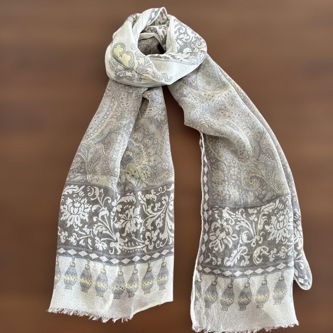 ETRO エトロ シルクスカーフ ペイズリー グレー系 イタリア製 - メルカリ