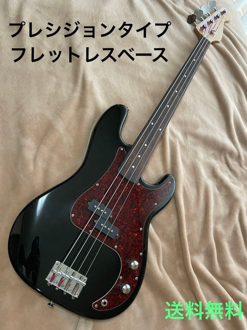 フレットレスベース　詳細不明　プレシジョンタイプ　新品弦に交換しました。 フレットレスベースの指板R調整 | ギターいじりは楽しい！