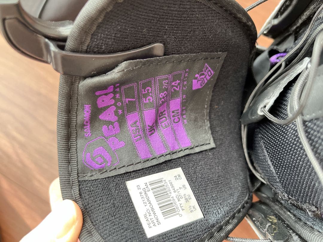 サロモン SALOMON スノーボードブーツ ブラック/パープル バッグ付き