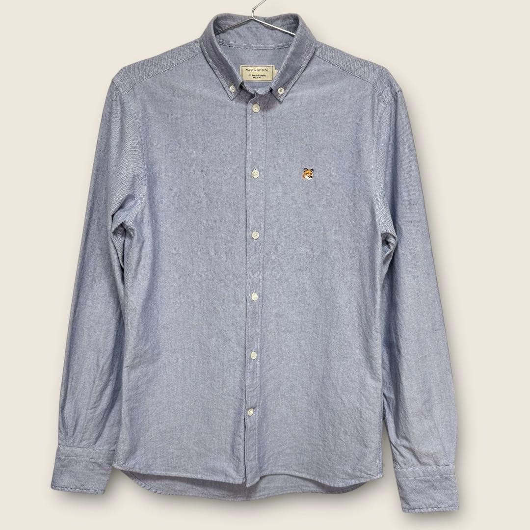 Maison Kitsuné 長袖 シャツ ブルー 38 楽天市場】Maison Kitsune メゾンキツネ Tricolor Fox Patch Shirts