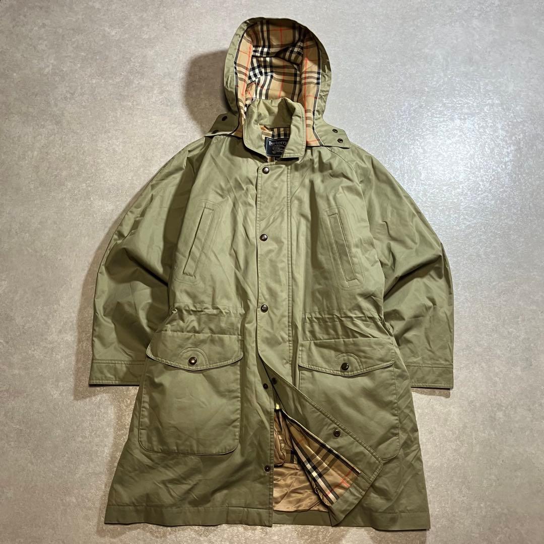 BURBERRY バーバリー モッズコート ダウンライナー ノバチェック カーキ BURBERRY バーバリー モッズコート ダウンライナー ノバチェック カーキ
