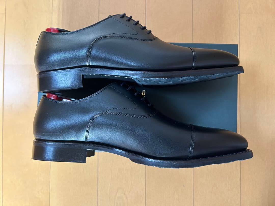 まる　新品未使用　スコッチグレイン　シャインオアレイン　24.5Ｅ　黒色