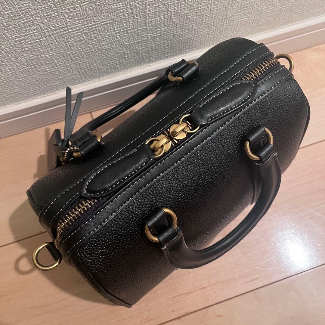 極美品】COACH ルビーサッチェル ミニボストン 2way ショルダー 黒