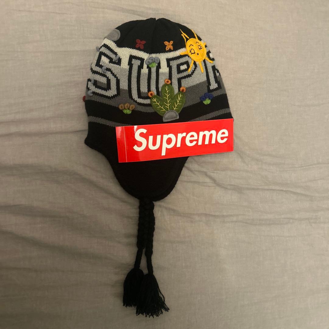 【Toshi】Supreme Felt Applique Earflap Supreme Felt Appliqué Earflap Beanie White - FW25 - US