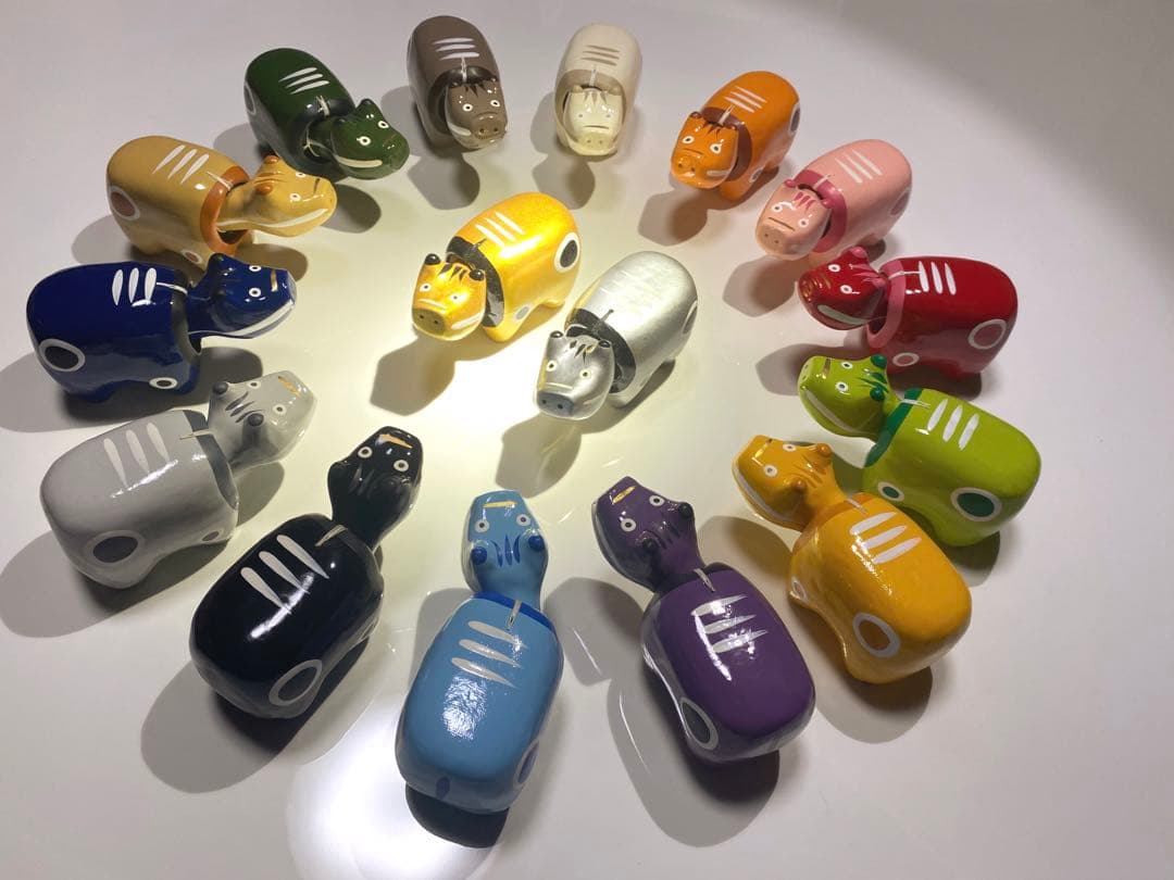 野沢民芸カラフルべこ1号16色コンプリートセット - メルカリ
