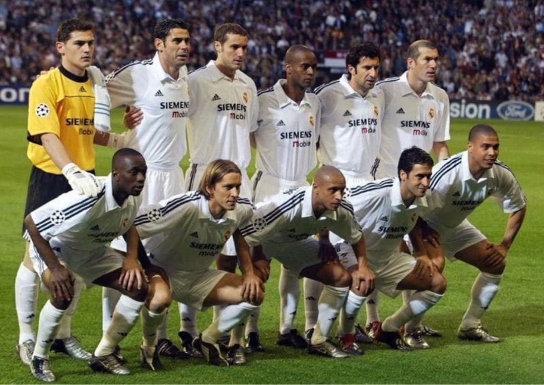 希少 レアルマドリード100周年パッチ 2002-03CLホーム半袖ユニフォーム