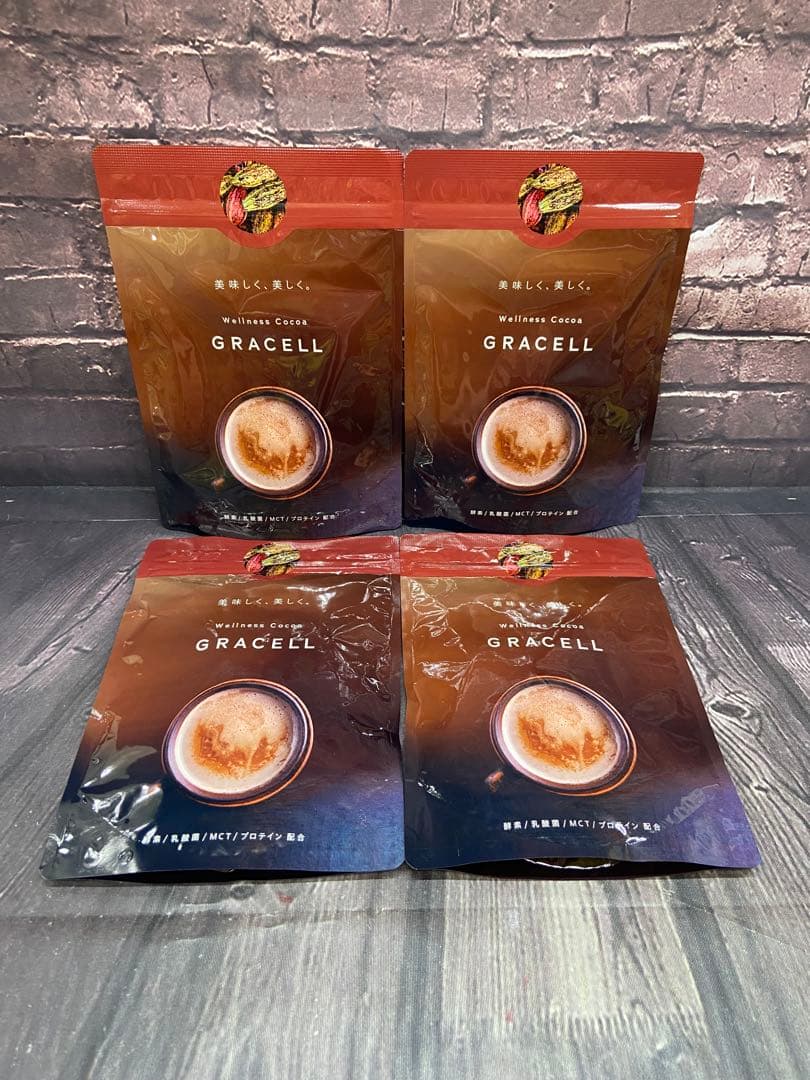 値下げ不可　GRACELL グレイセル ウェルネス ココア 100g×4 Amazon.co.jp: 【公式】GRACELL グレイセル ココア ダイエット 酵素