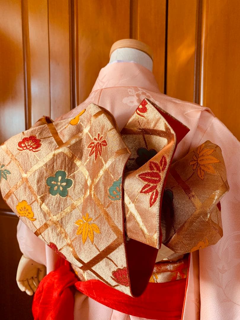 七五三 七歳の女の子のお支度 正絹手縫いのお振り袖フルセット ハーフ