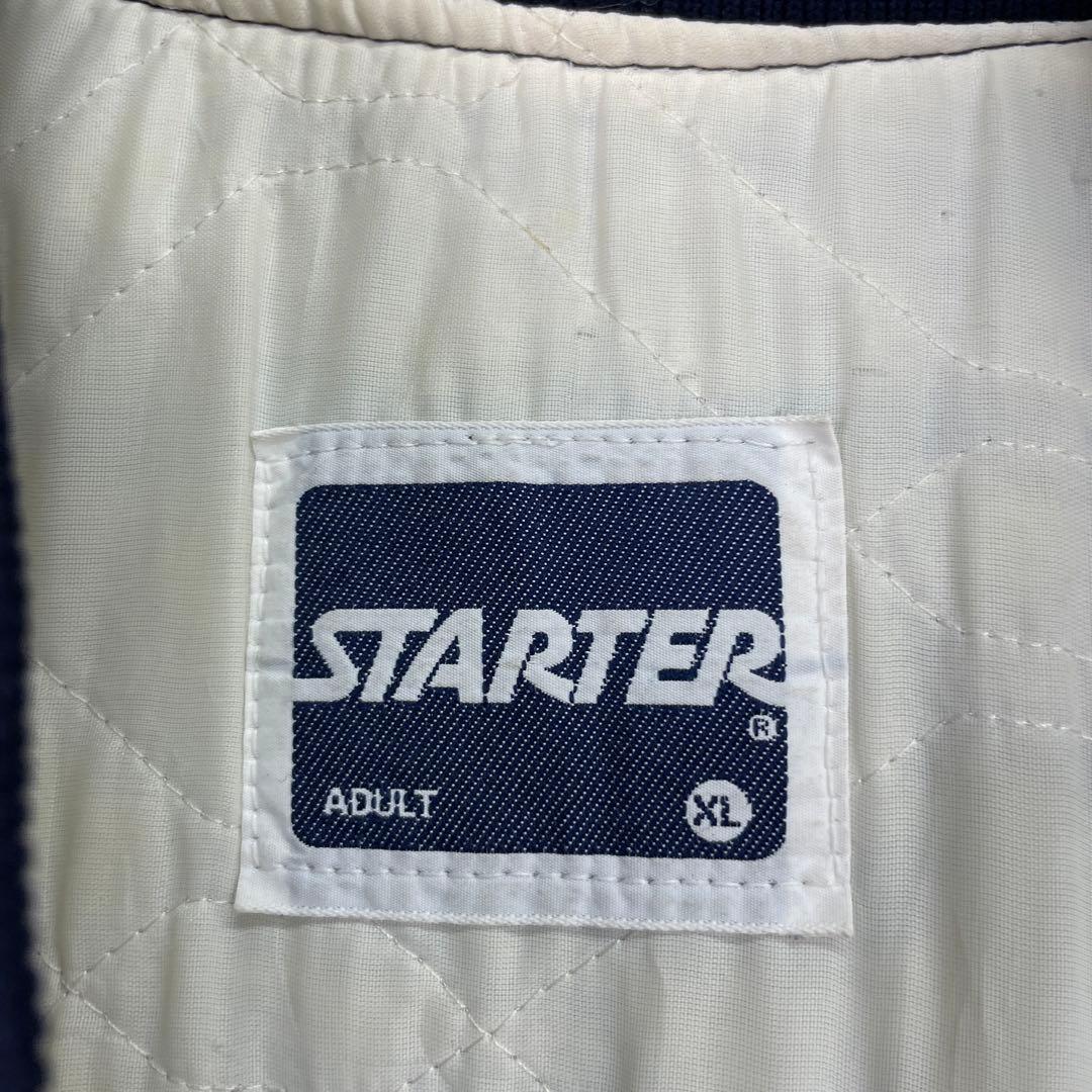 スターターSTARTERスタジアムジャケット中綿ナイロンスタジャン紺