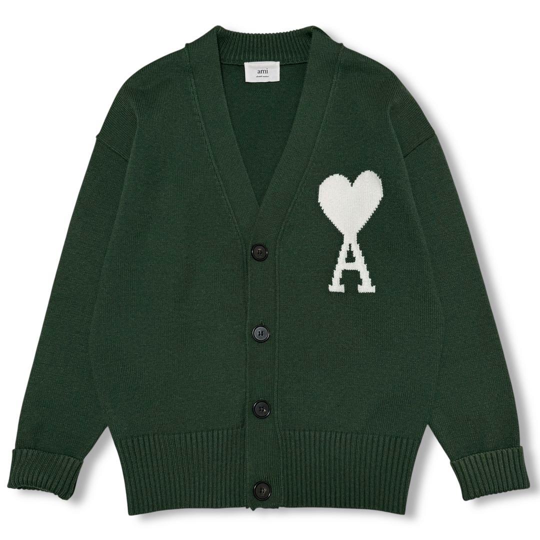 ゆた Ami Paris ニット カーディガン ビッグハートロゴ ウール ゆた様専用 Ami Paris ニット カーディガン ビッグハートロゴ ウール