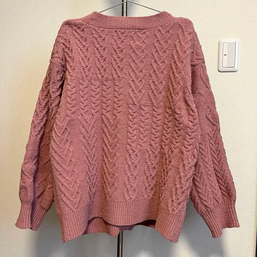 gelato pique スフレハートアランカーディガン ピンク - メルカリ