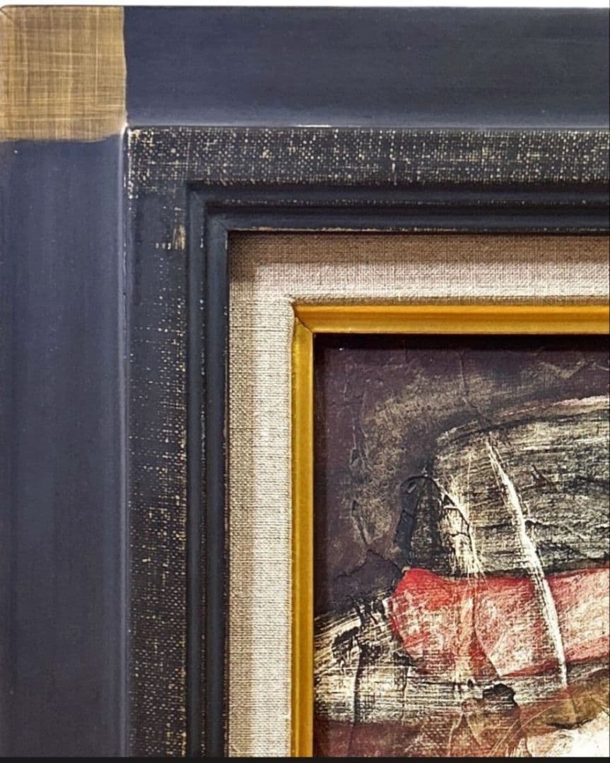 舟山一男「帽子」 油彩 独特の世界観を放つ画家 福岡市美術館収蔵作家裏書