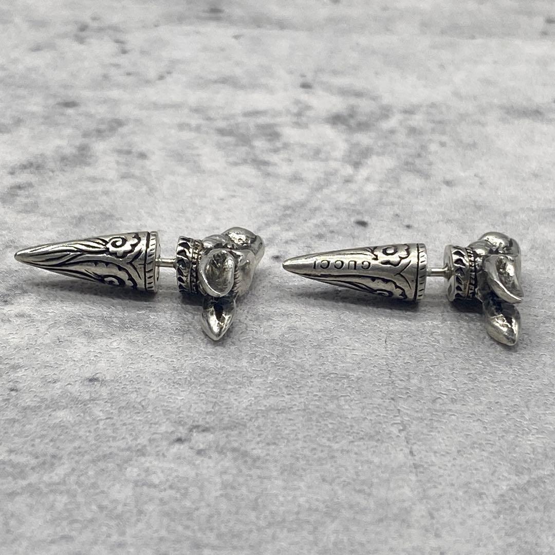 希少】 GUCCI グッチ ピアス アンガーフォレスト ラビット シルバー